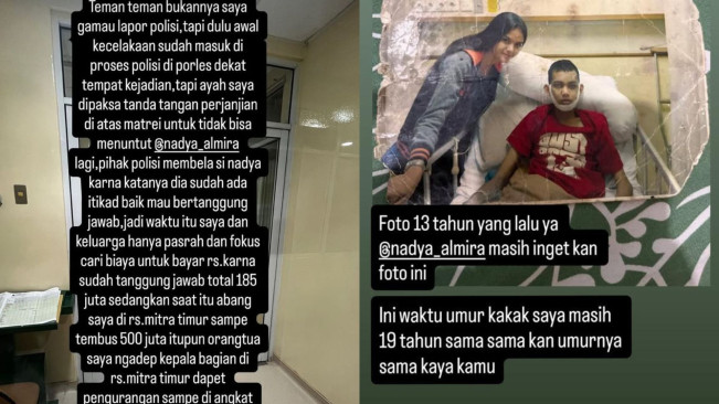 Curhatan Adik Korban Tabrak Lari Nadya Almira (instagram)